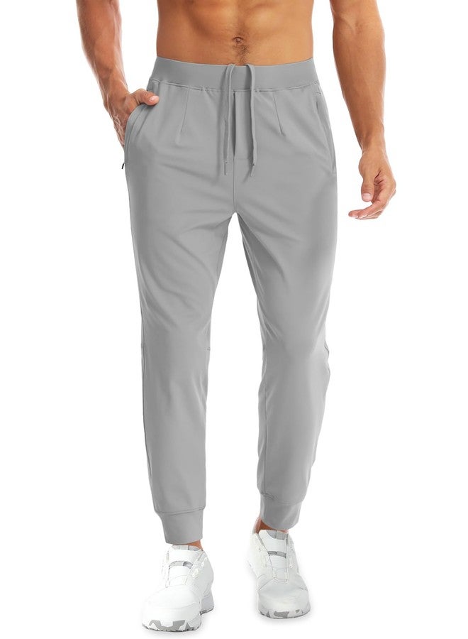 Aolesy Men's Joggers Sweatpants with Zipper Pockets Lightweight Stretch Athletic Gym Pants for Workout, Running, Golf - Image 1